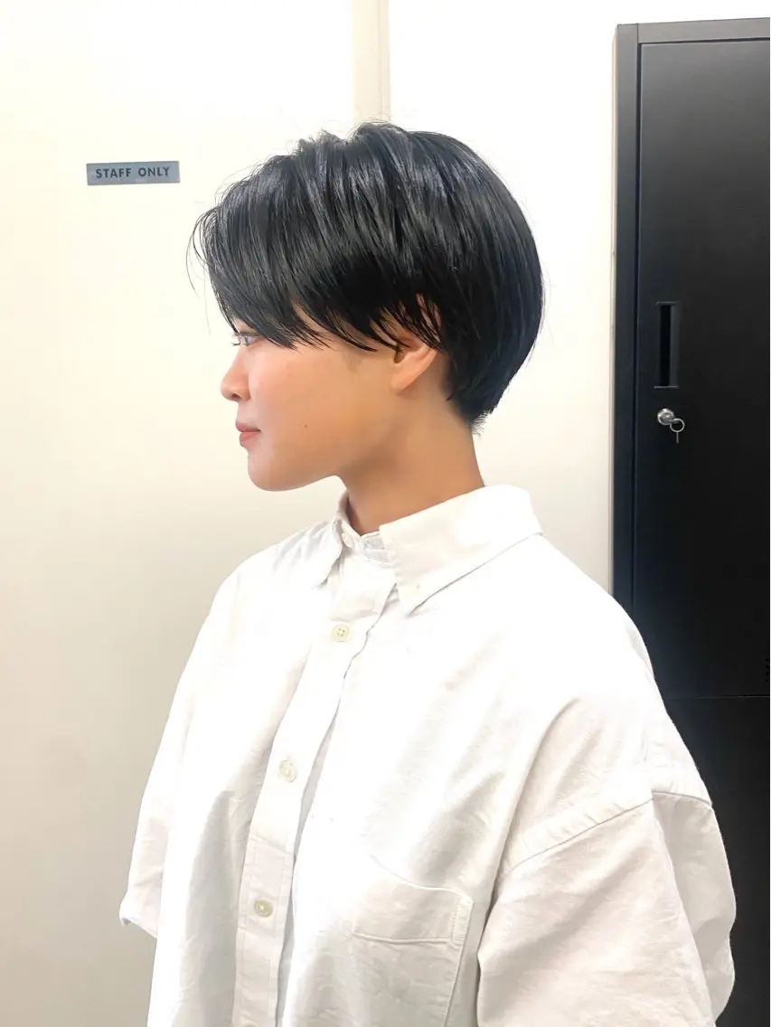 ショート メンズ センターパート マッシュ 刈り上げ ボブ/ショート/ 髪質改善/池澤慎人のヘアスタイル
