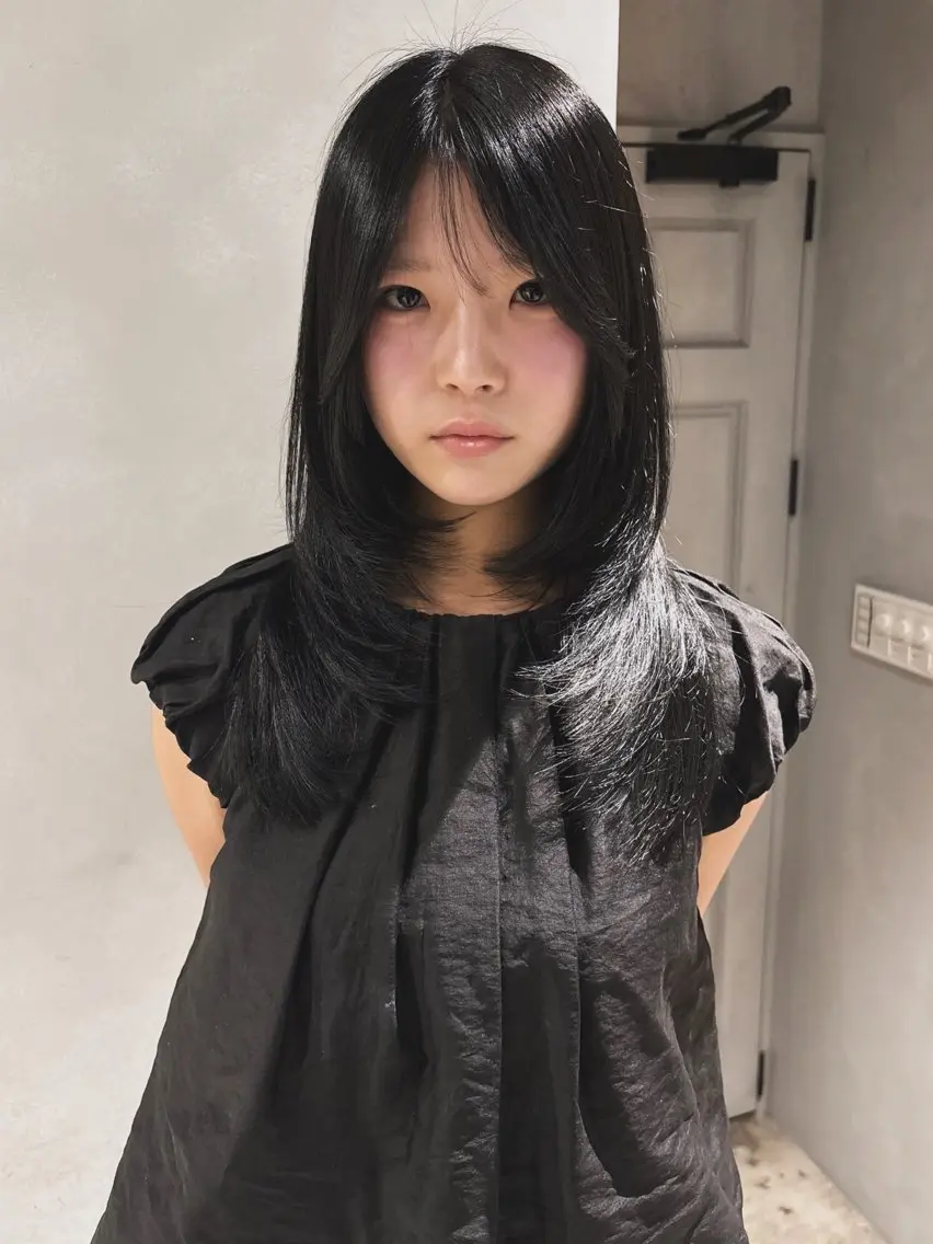 ロング カラー カット ヘアカラー トリートメント Juna✂️ レイヤー / ボブのヘアスタイル