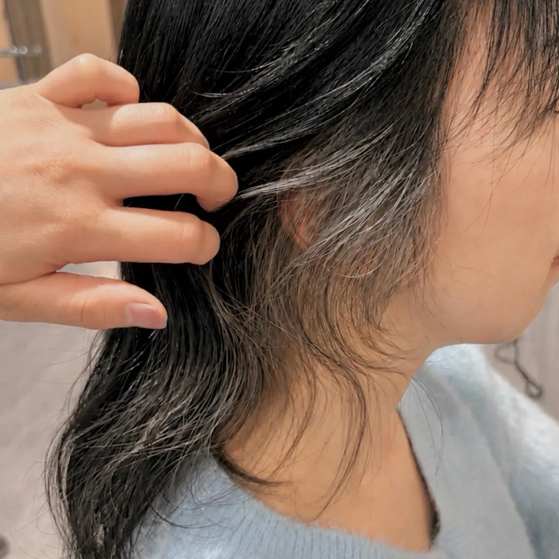 セミロング カラー ヘアカラー 💙CIEL／AO I💙のヘアスタイル