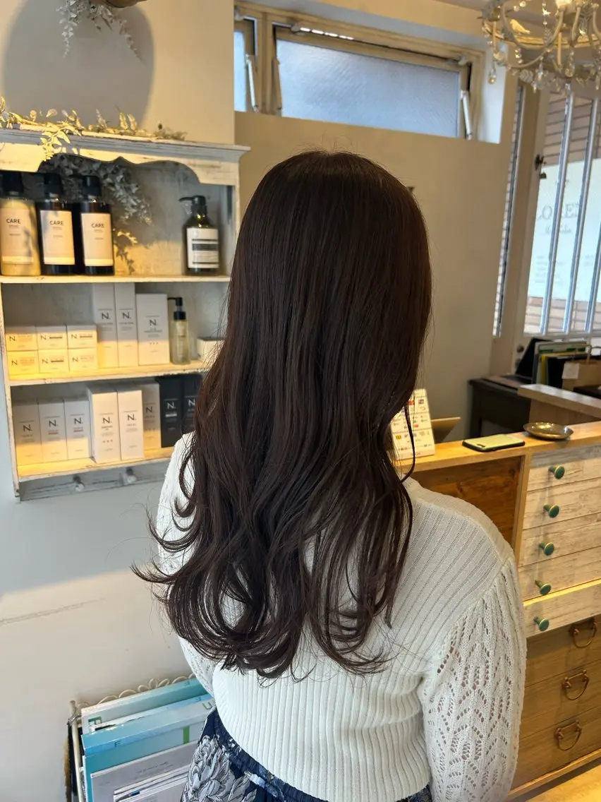 ロング カラー ヘアカラー トリートメント 山本美月♥️艶カラー ♥️暖色カラー♥️のヘアスタイル