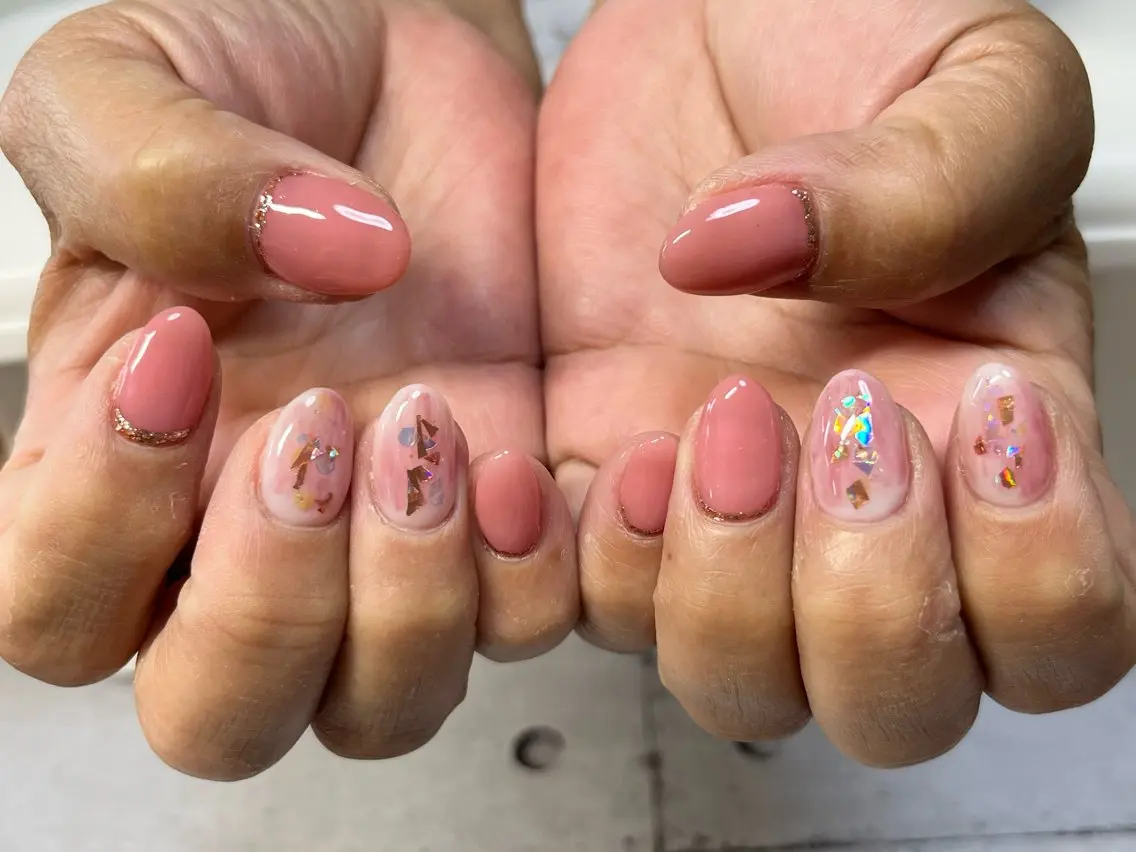 ネイル ニュアンスネイル ハンドネイル まり りぃ〜んのネイルデザイン