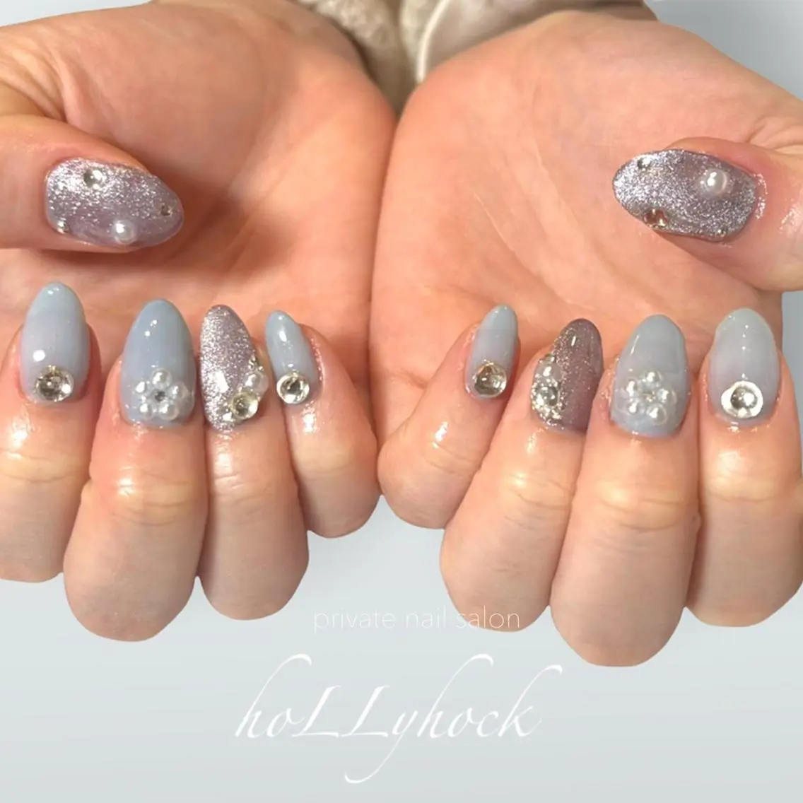 ネイル アートネイル フラッシュネイル マグネットネイル ニュアンスネイル hoLLy hock ┊︎唐人町徒歩2分♡のネイルデザイン