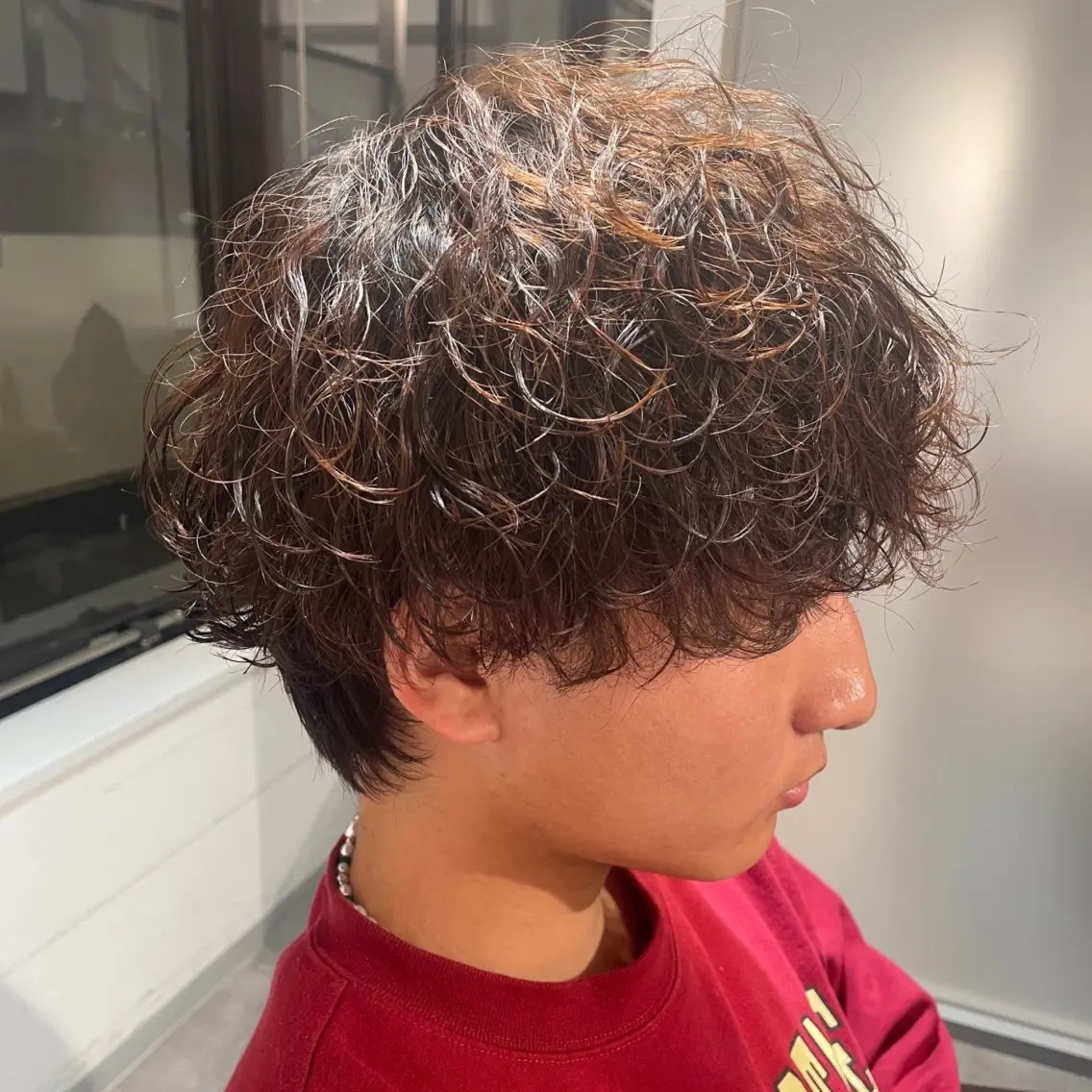 パーマ メンズ 波巻きパーマ 美桜🪽🫧 レイヤー特化のヘアスタイル