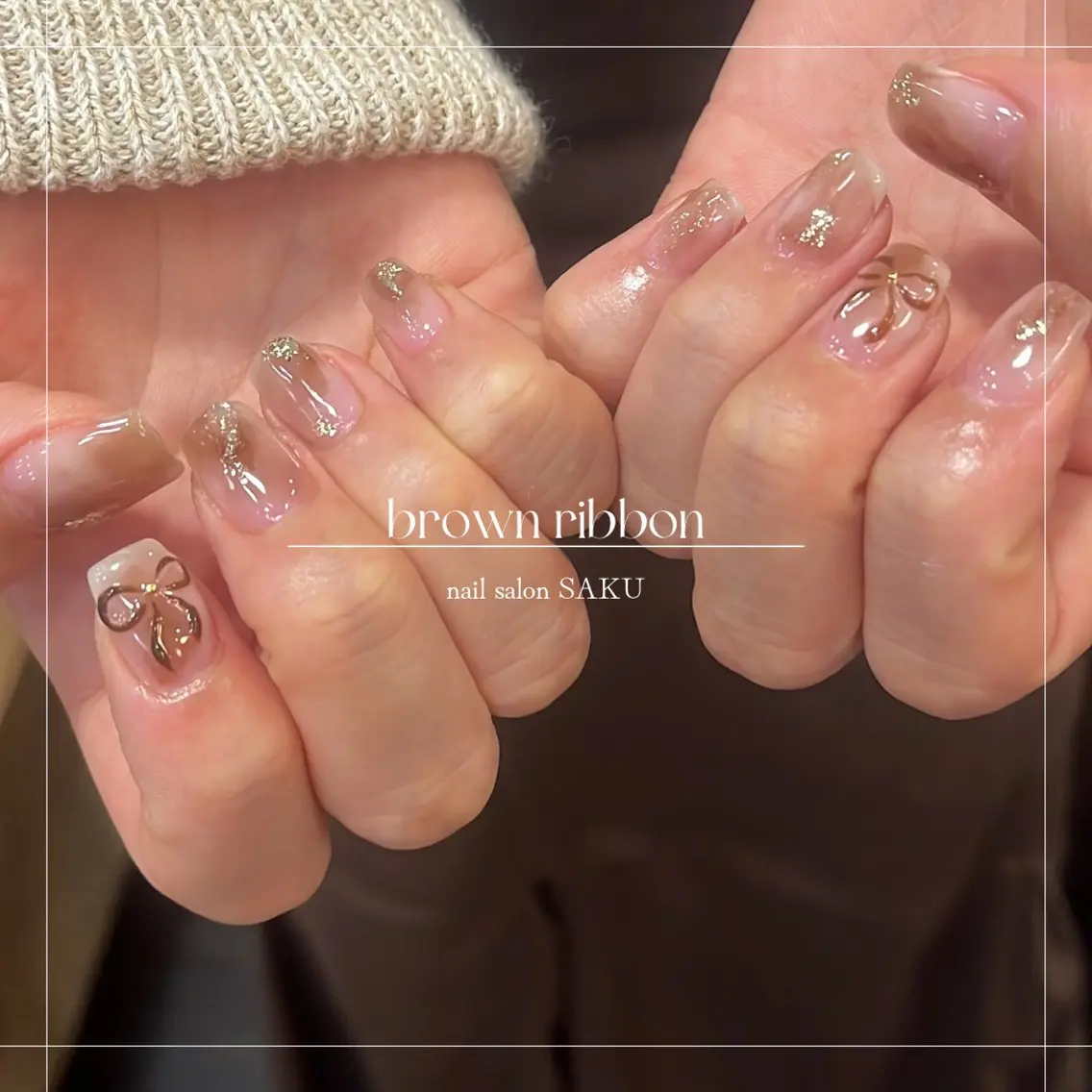 ネイル ニュアンスネイル シンプルネイル ハンドネイル SAKU nail 作島茜のネイルデザイン