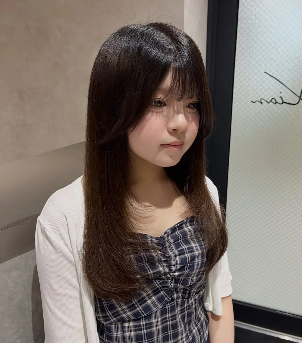 セミロング ボブ 髪質改善 レイヤーカット 縮毛矯正 カット 《.Xian》ナツミ /ボブ/顔周りカットのヘアスタイル