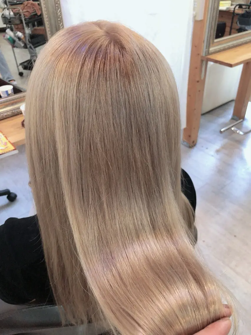 ロング カラー ベージュカラー ブリーチ ダブルカラー 【メンズカット】 澤下瑛一のヘアスタイル