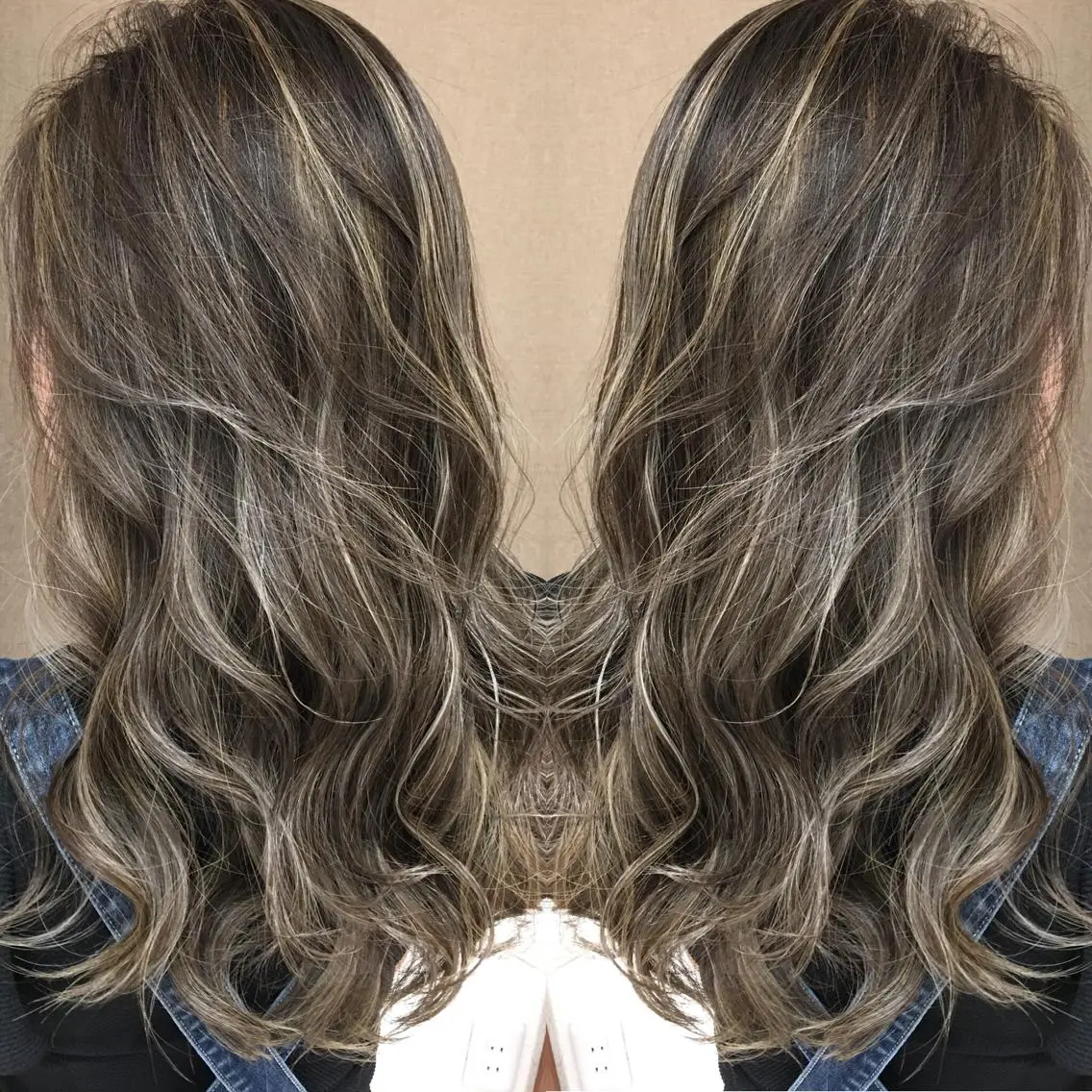 ロング カラー ハイライトカラー 3Dハイライト ハイライト ヘアカラー トリートメント 井上 一平のヘアスタイル