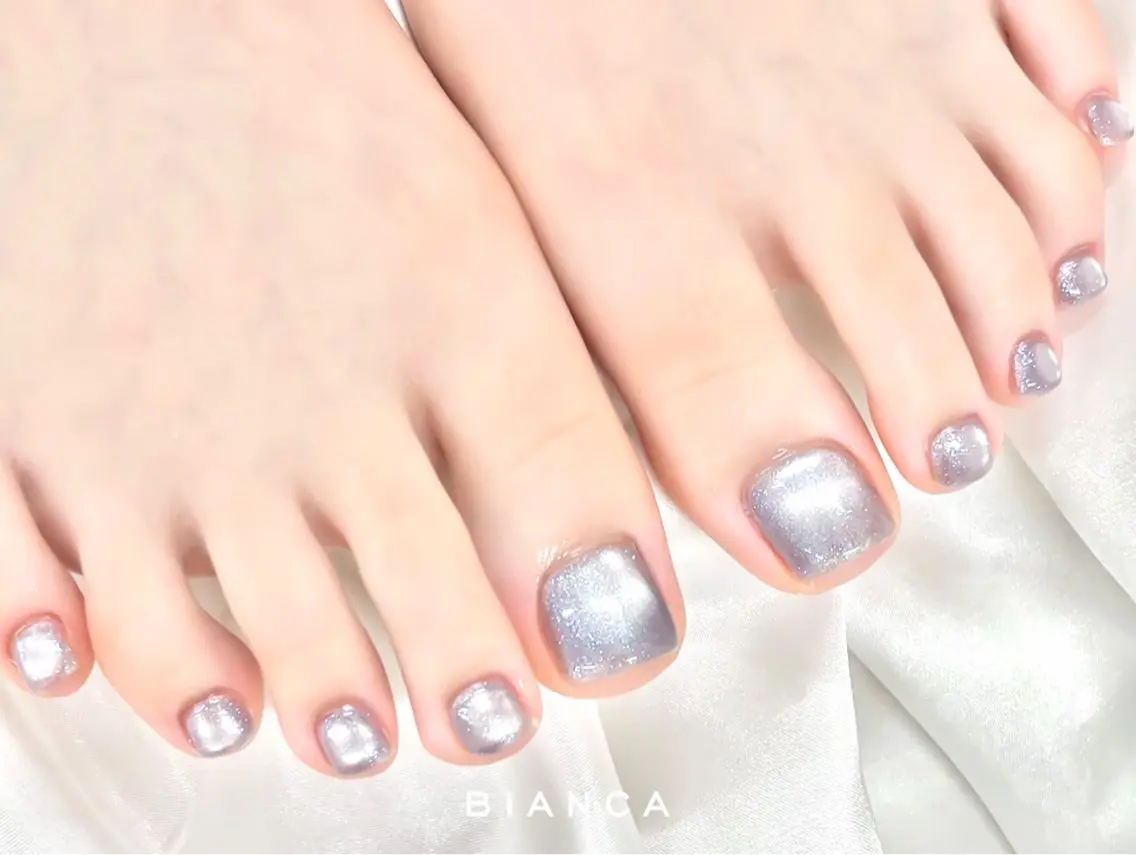 1日1名様限定🎀 【オフあり】フット🦶🏻マグネットワンカラー パラジェル変更可💖の写真