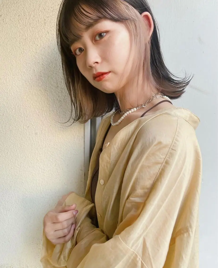 (⭐️お洒落にかわいく⭐️)インナーWカラー+全体カラー+ミルボントリートメント(ケアブリーチも変更可)の写真
