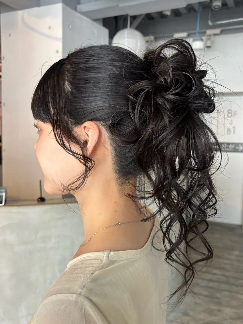ロング ヘアアレンジ 大垰 莉玖のヘアスタイル