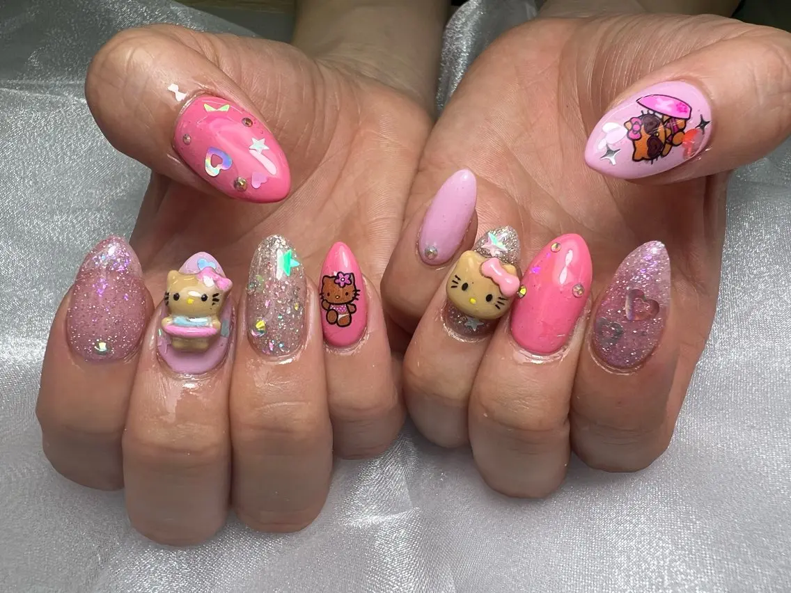 ネイル ハンドネイル Mana‪ ‪·͜· ❤︎‬のネイルデザイン