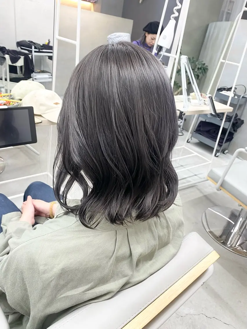 ミディアム カラー ヘアカラー 前橋 姫奈のヘアスタイル