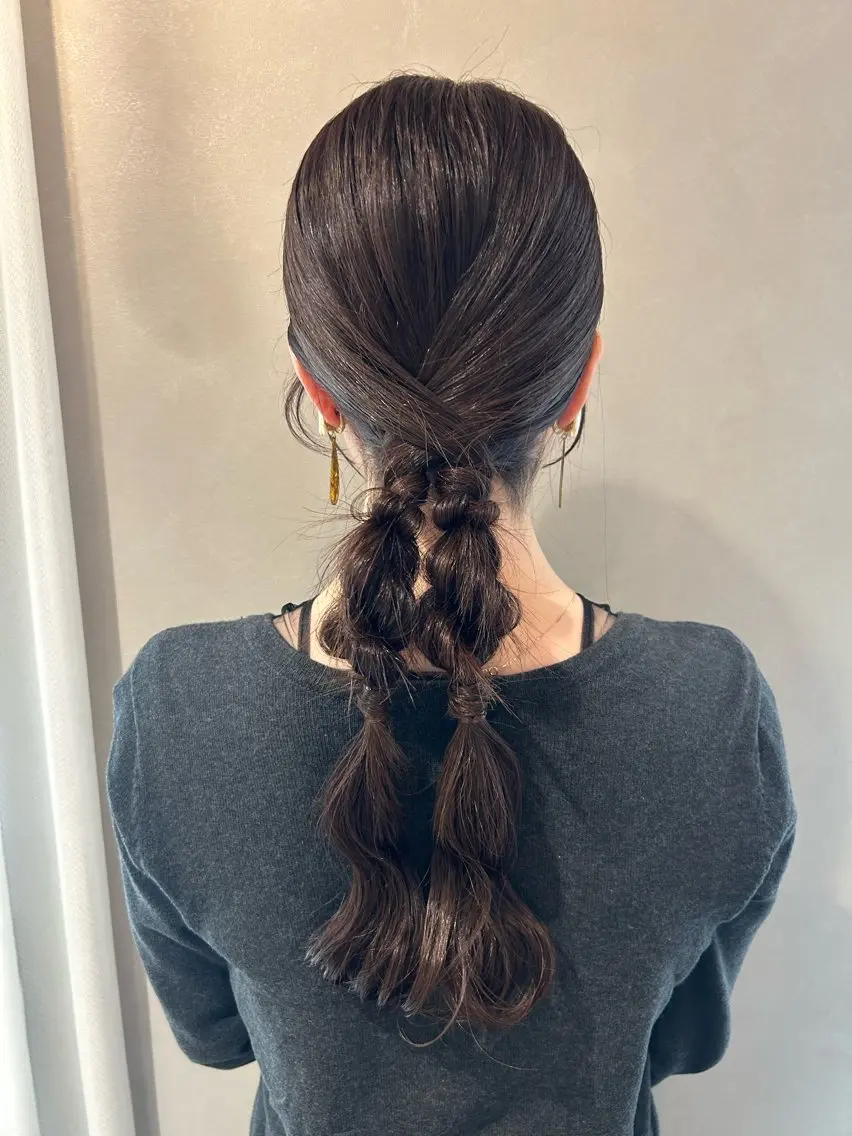 ロング ヘアアレンジ ヘアセット hubhair レイヤー/透明感のヘアスタイル