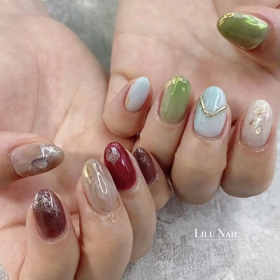 ネイル ニュアンスネイル モチの良さ◉ フィルインネイル♡のネイルデザイン