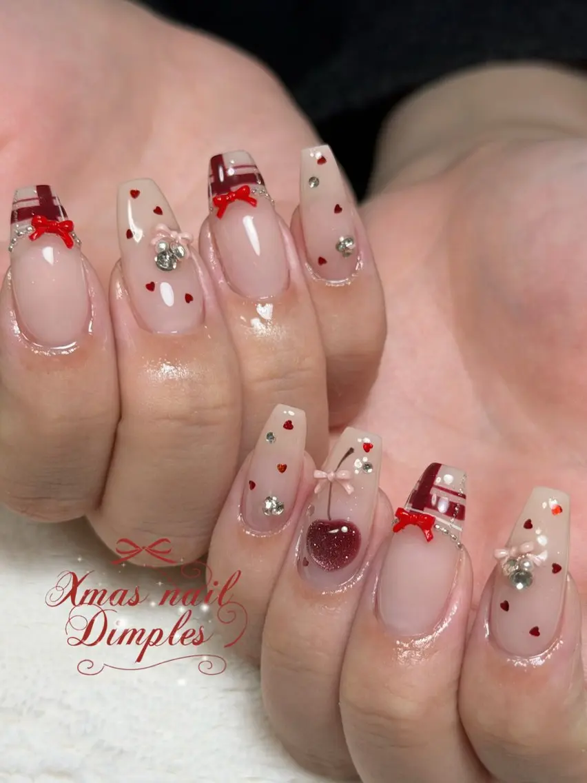 ネイル dimples yuki🎀 ꒷꒦♡のネイルデザイン