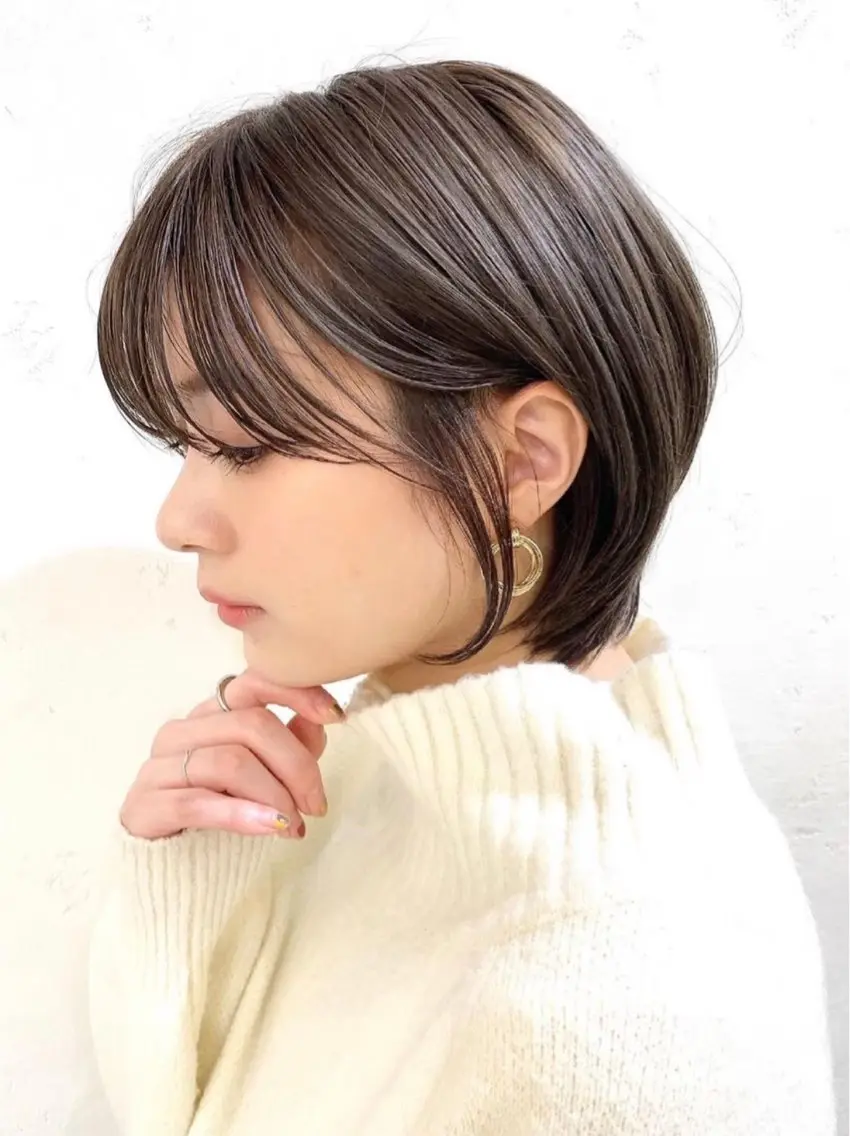 2回目の方⭕️【似合わせ小顔矯正カット】+【透明感カラー】+【ナノスチームトリートメント】の写真
