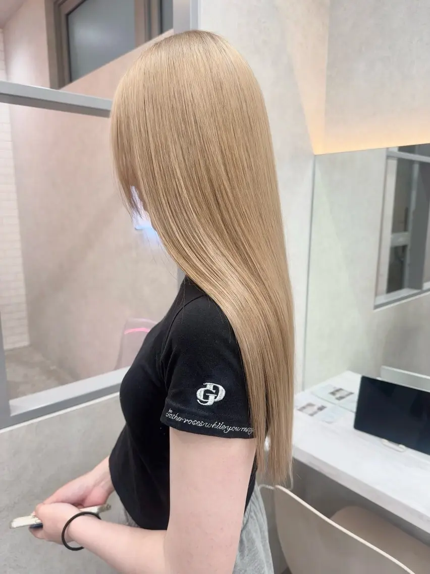 セミロング カラー ヘアアレンジ ヘアカラー トリートメント 天神/ブリーチ/ ブリーチなしカラーのヘアスタイル
