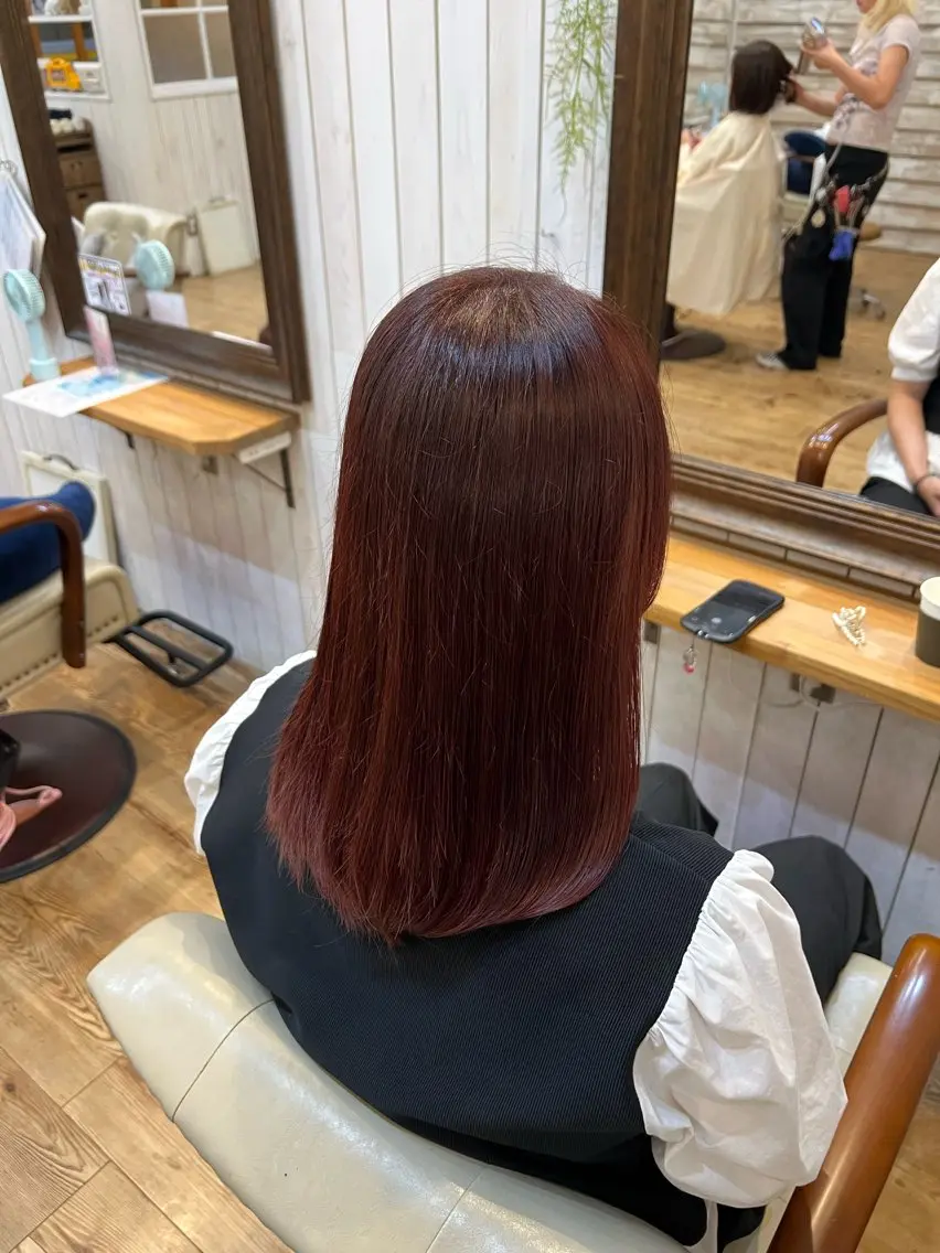 【プレミアムカラー🪄】ブリーチなしカラー+2stepトリートメントの写真