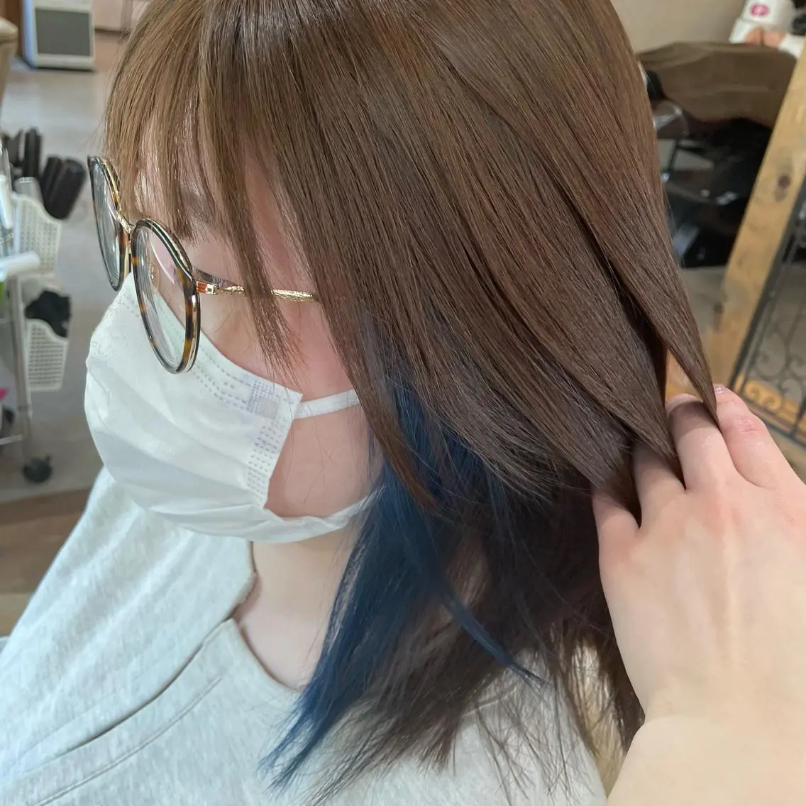 ミディアム カラー ヘアカラー トリートメント 🌼RIKA🌼 レディース専門💖のヘアスタイル