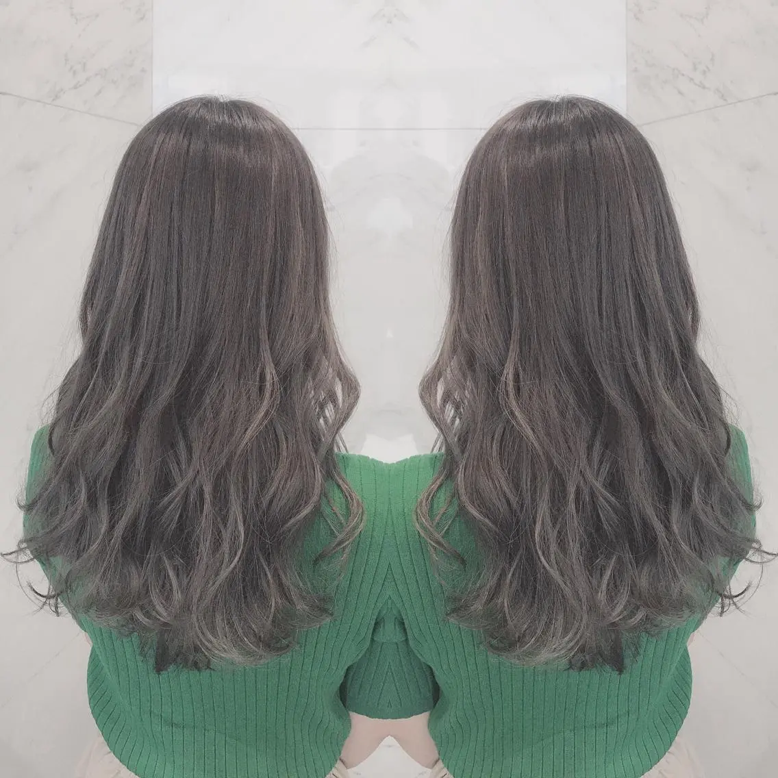 セミロング カラー ヘアカラー 重政 和樹のヘアスタイル