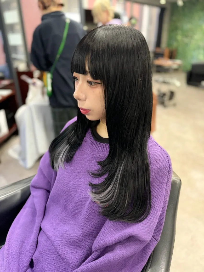ロング カラー エクステ レイヤーカット カット ヘアカラー トリートメント エクステ ハイトーンエクステ 🎩カズキ🎩のヘアスタイル