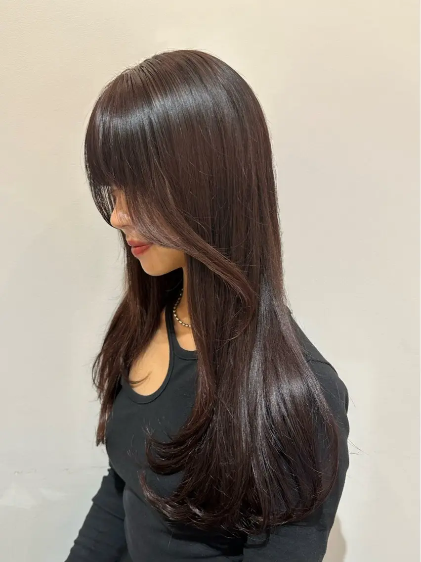 〚当日限定価格!〛カット＋イルミナカラー＋髪質改善トリートメント🌟イルミナで透明感up＆ダメージレス!の写真