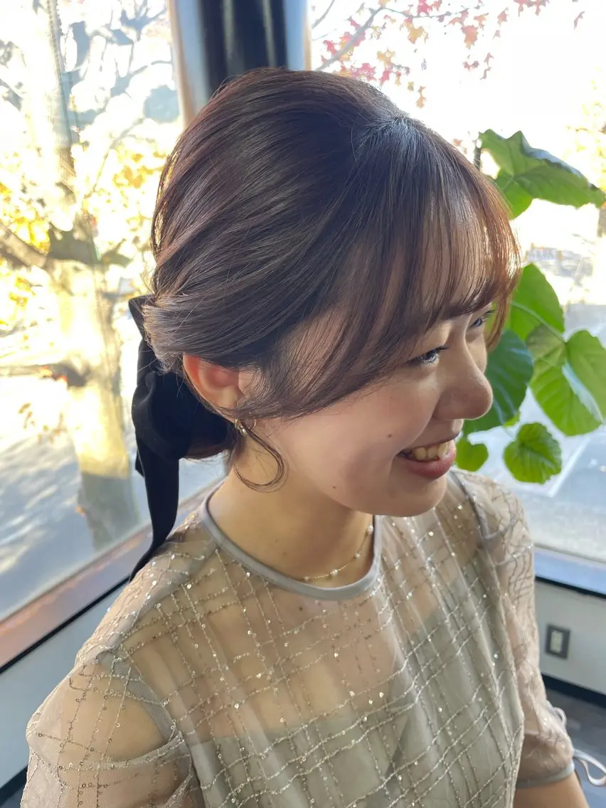 ヘアアレンジ ヘアセット オノ アカネのヘアスタイル