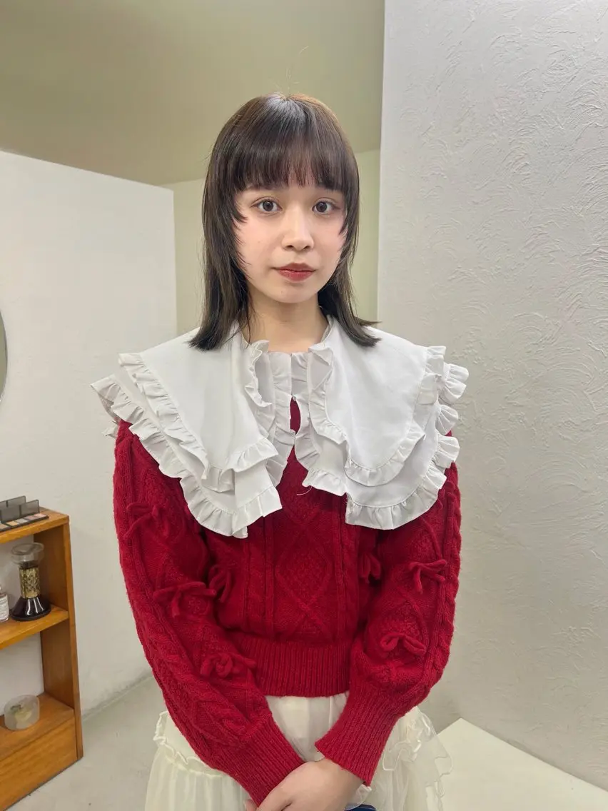 ミディアム カラー 似合わせカット 小林 美咲のヘアスタイル
