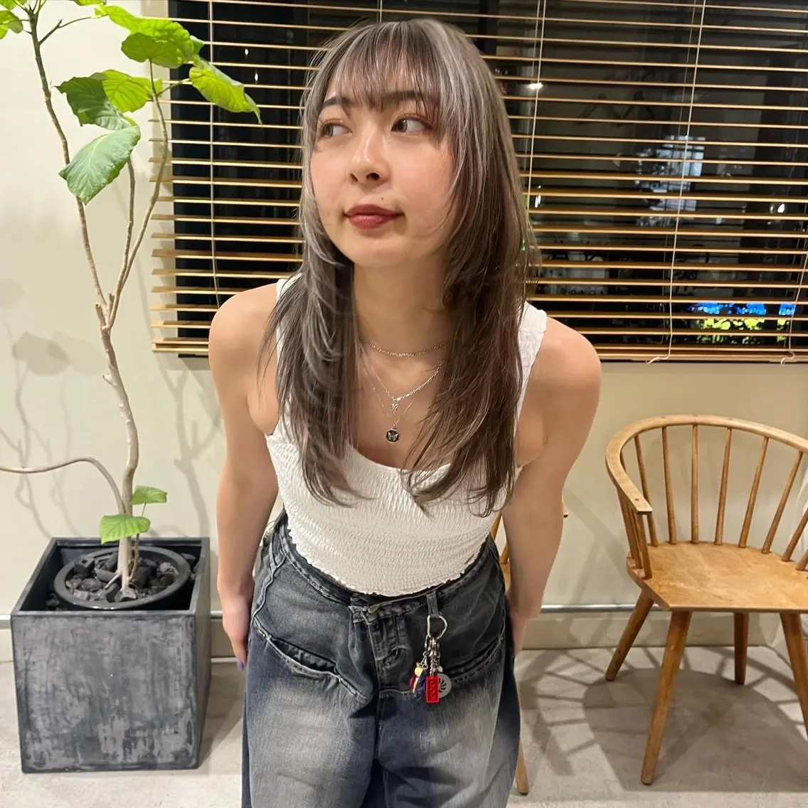 ロング カラー ブリーチ ケアブリーチ デザインカラー ダブルカラー 🦮shiori アイドルオタク🦮のヘアスタイル