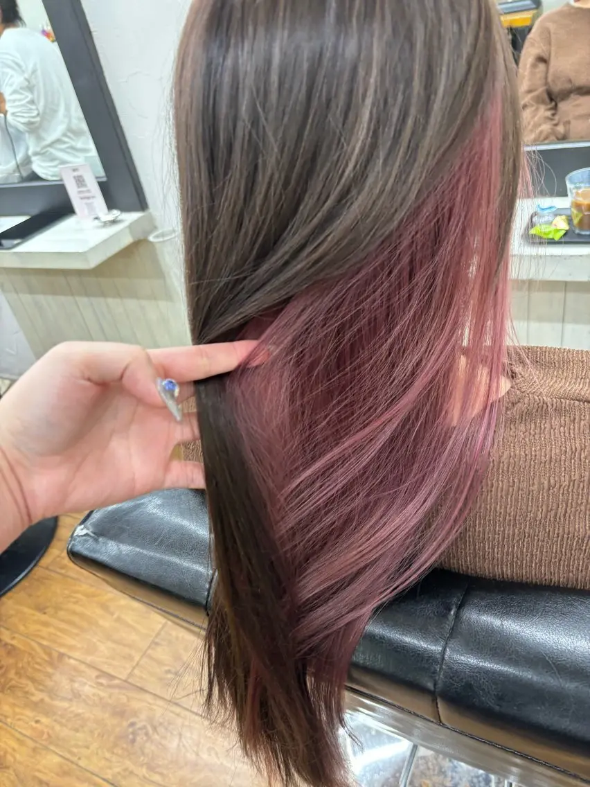 カラー ベージュカラー ピンクカラー ヘアカラー 香野 優子のヘアスタイル