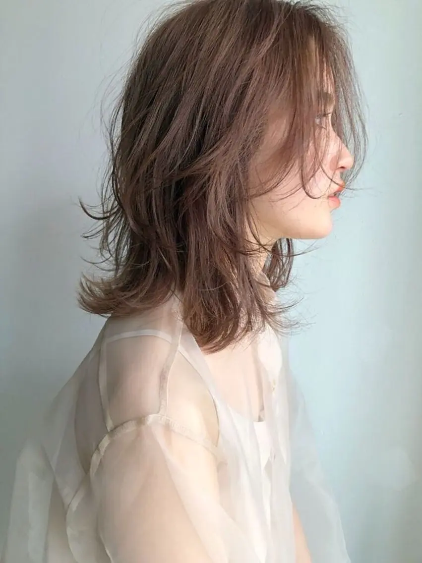 ミディアム 💜髪質改善/ 艶カラー/ミナ🩷のヘアスタイル