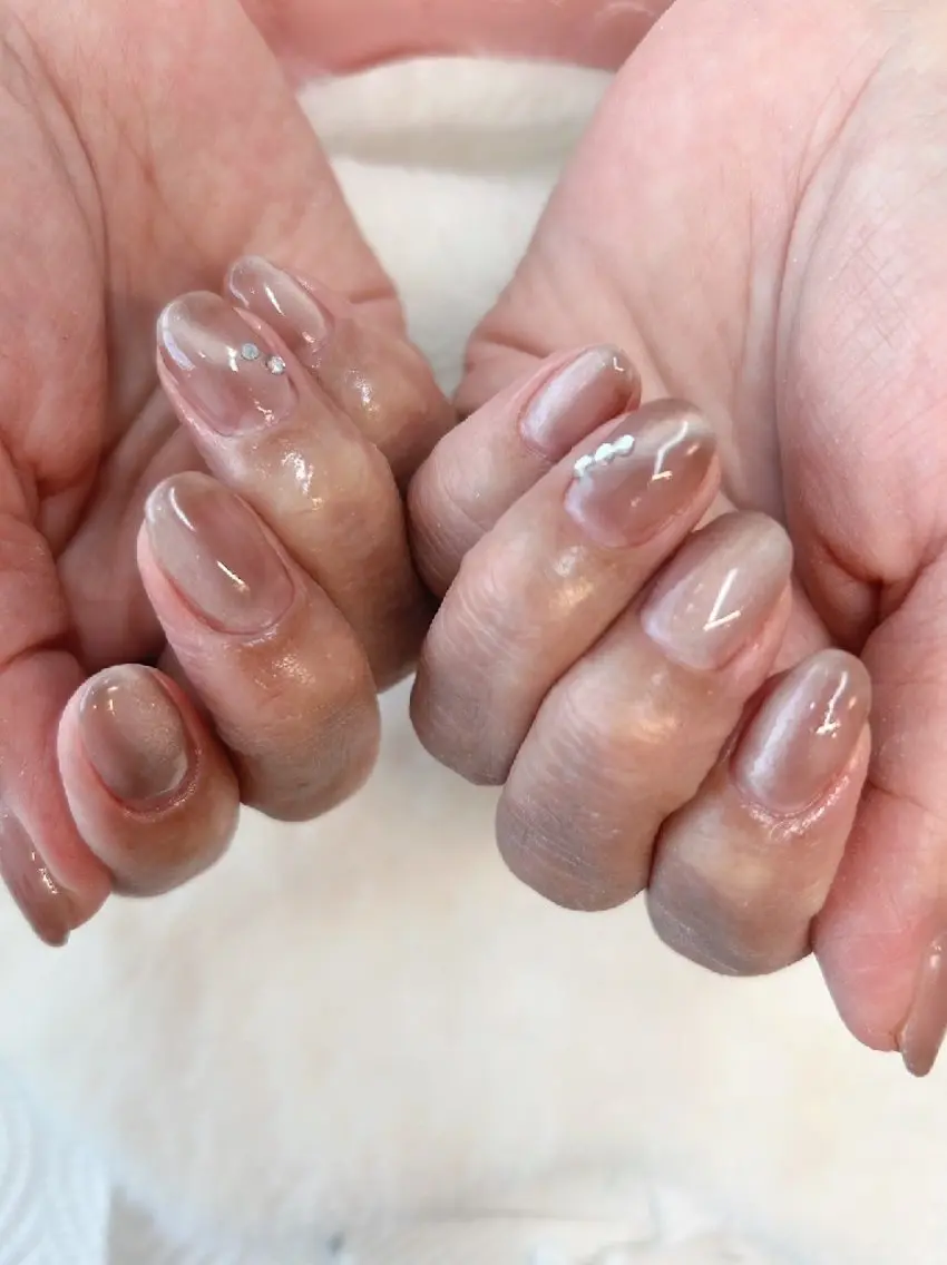 ネイル マグネットネイル シンプルネイル 心斎橋Salon Epokkuのネイルデザイン