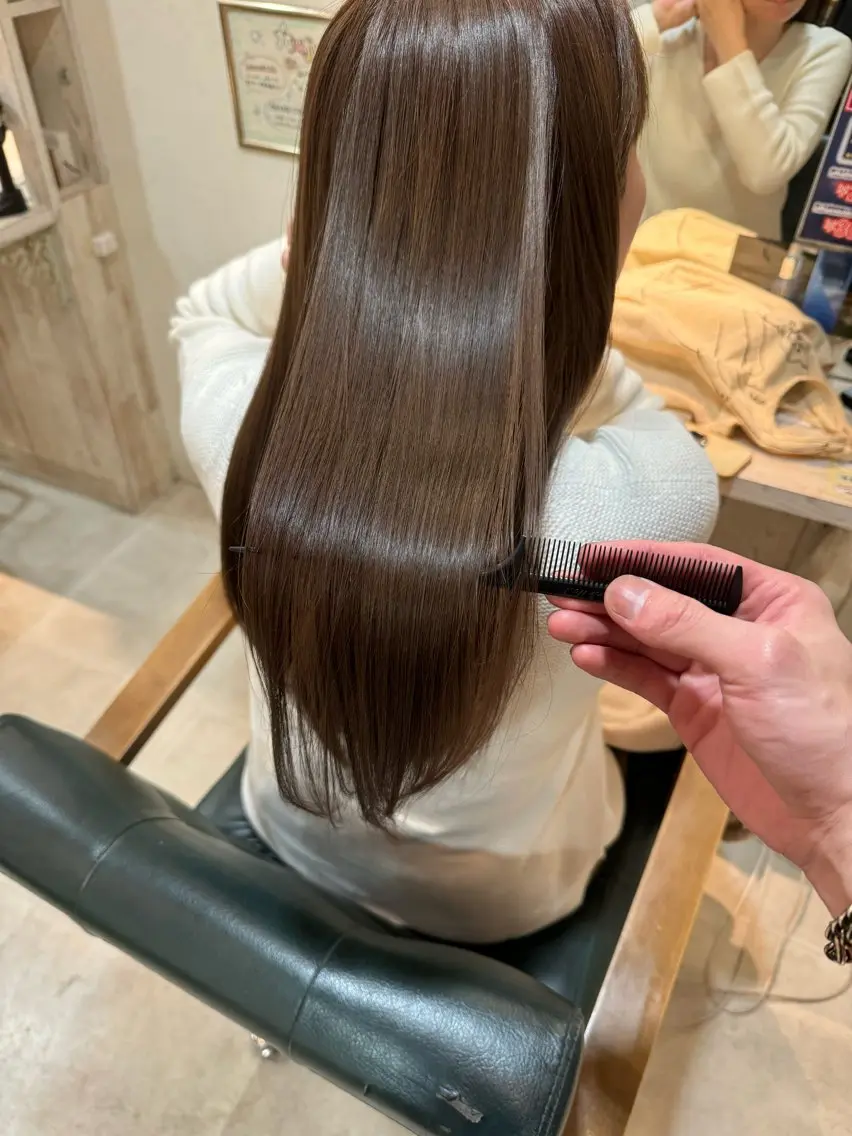 ロング 髪質改善 トリートメント ヘアカラー 古川 流久のヘアスタイル