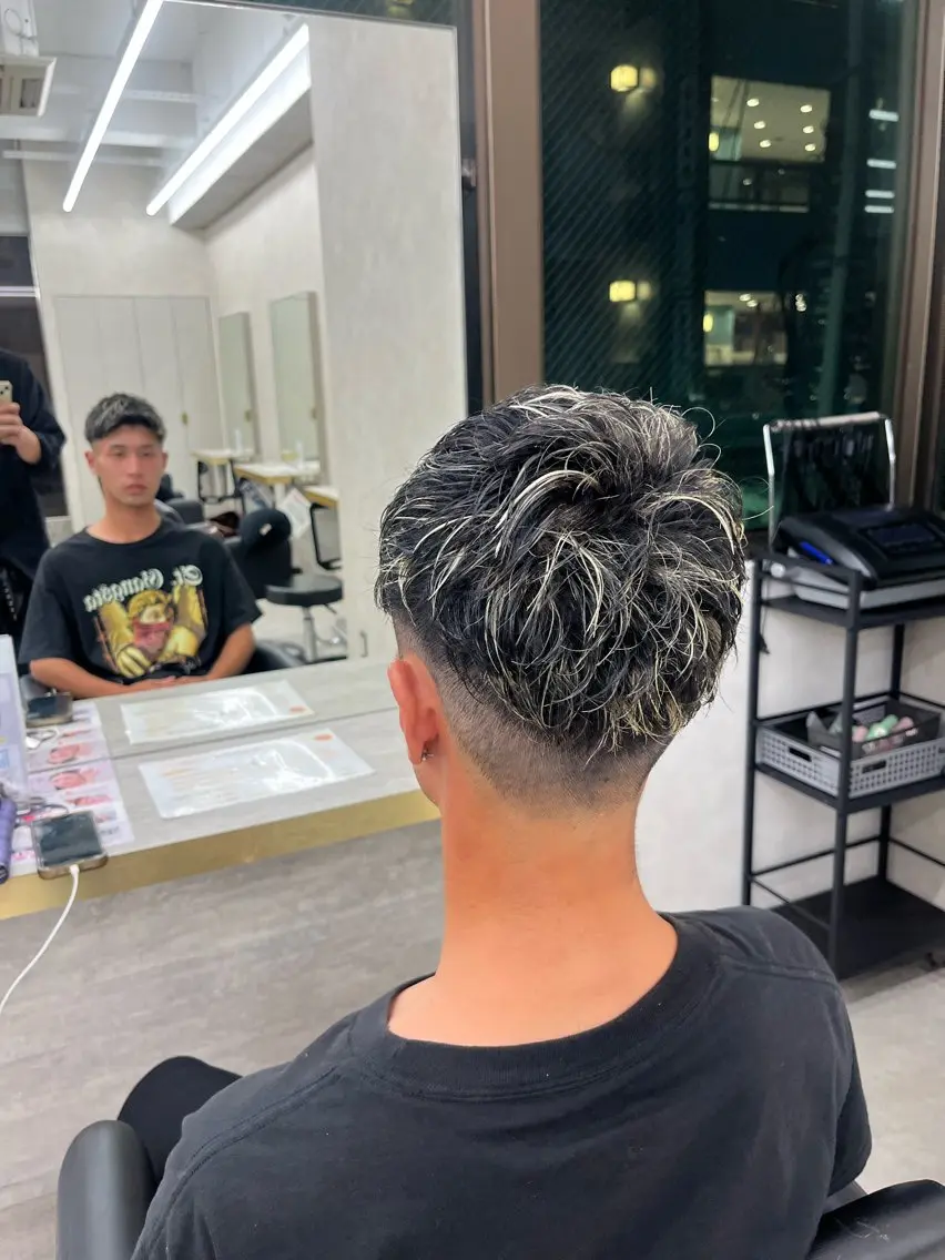 ✂️メンズカット+ハイライトメッシュ🌟(白髪ぼかし可)の写真