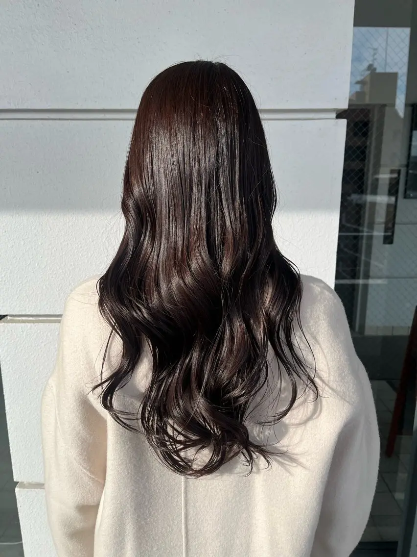 ロング カット ヘアカラー トリートメント 髪質改善×ブリーチ 無しWカラー🫧天神のヘアスタイル