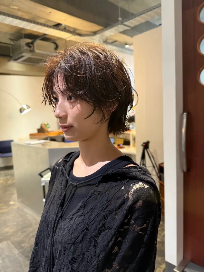 ショート カラー ヘアカラー トリートメント 池田 早希のヘアスタイル
