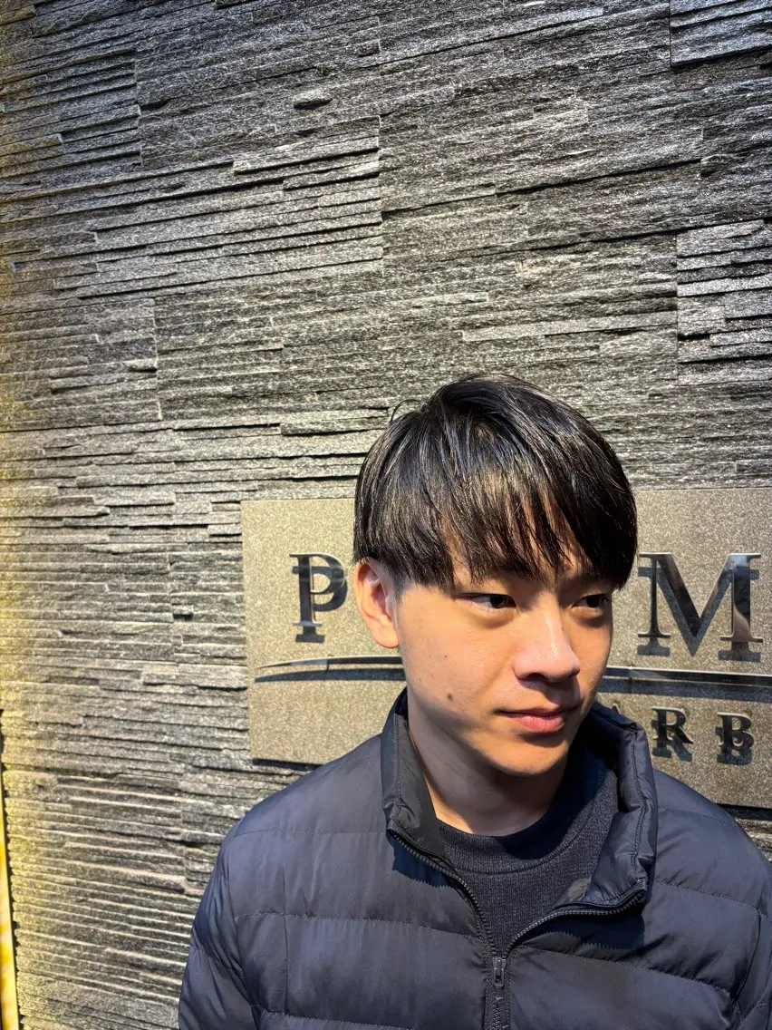 ミディアム メンズ カット ほり たつみのヘアスタイル