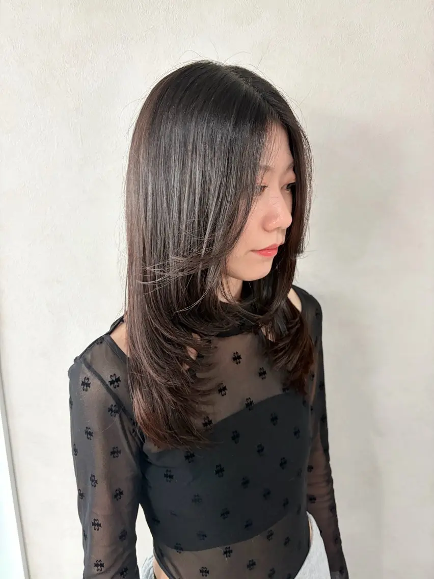 セミロング カット 🌼似合わせカラー / Misaki🌼のヘアスタイル