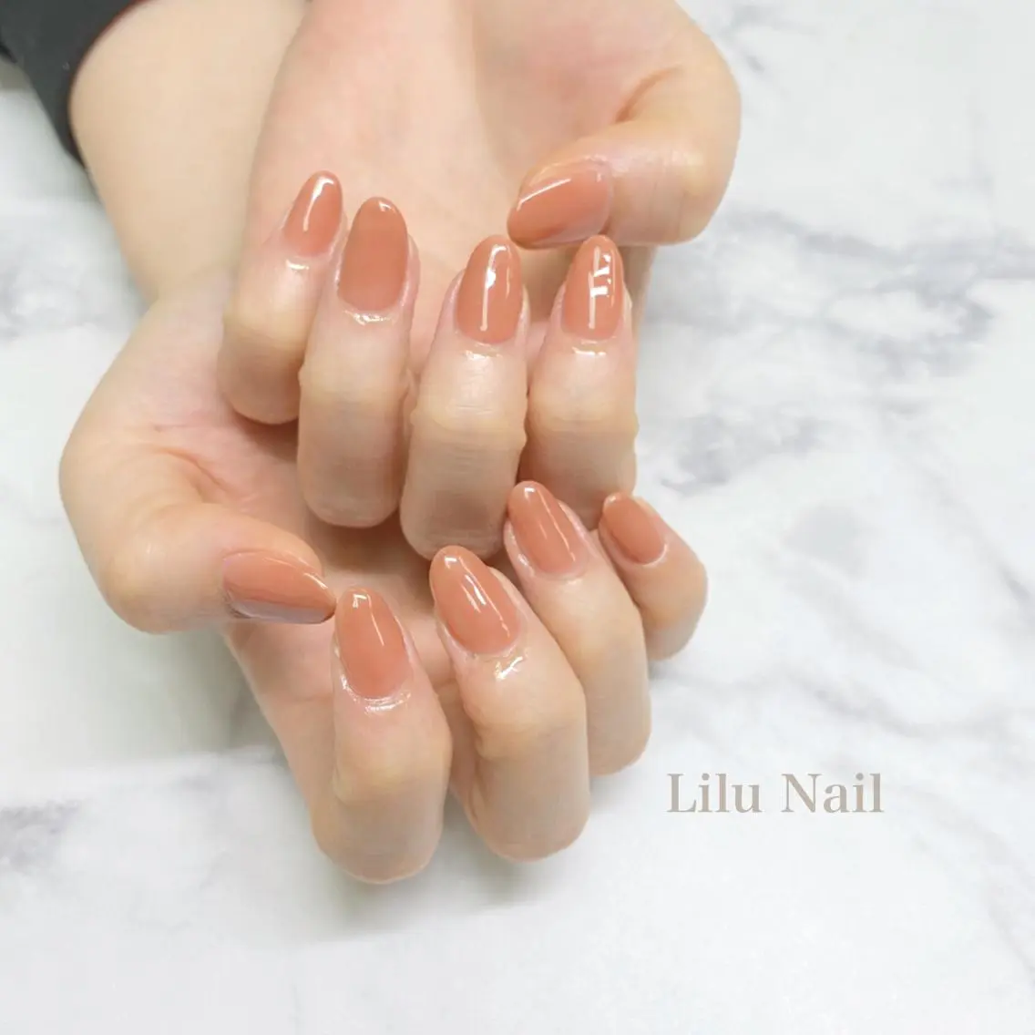 ネイル ワンカラーネイル モチの良さ◉ フィルインネイル♡のネイルデザイン