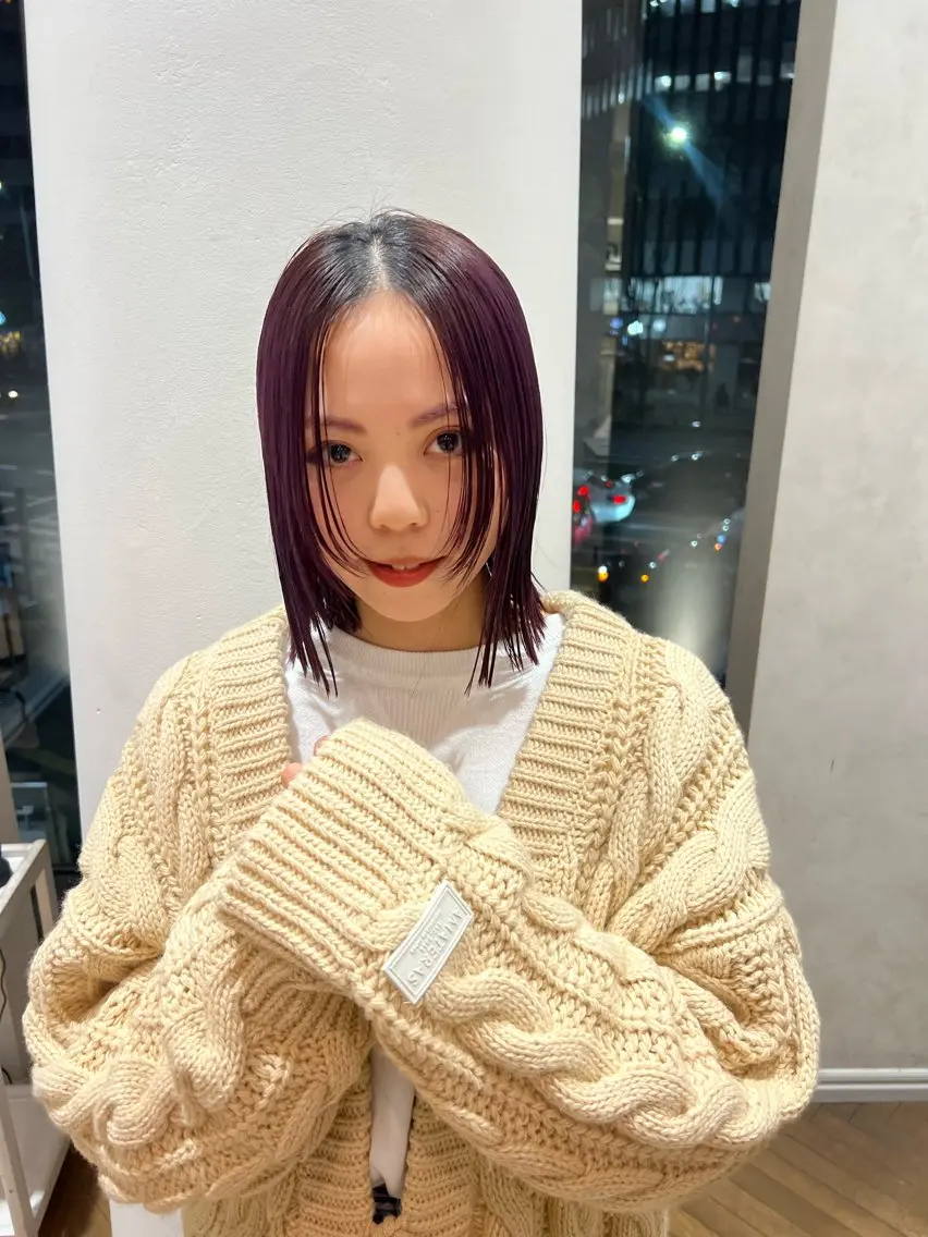 ミディアム カラー ヘアカラー 似合わせ/レイヤー 💟SAEのヘアスタイル