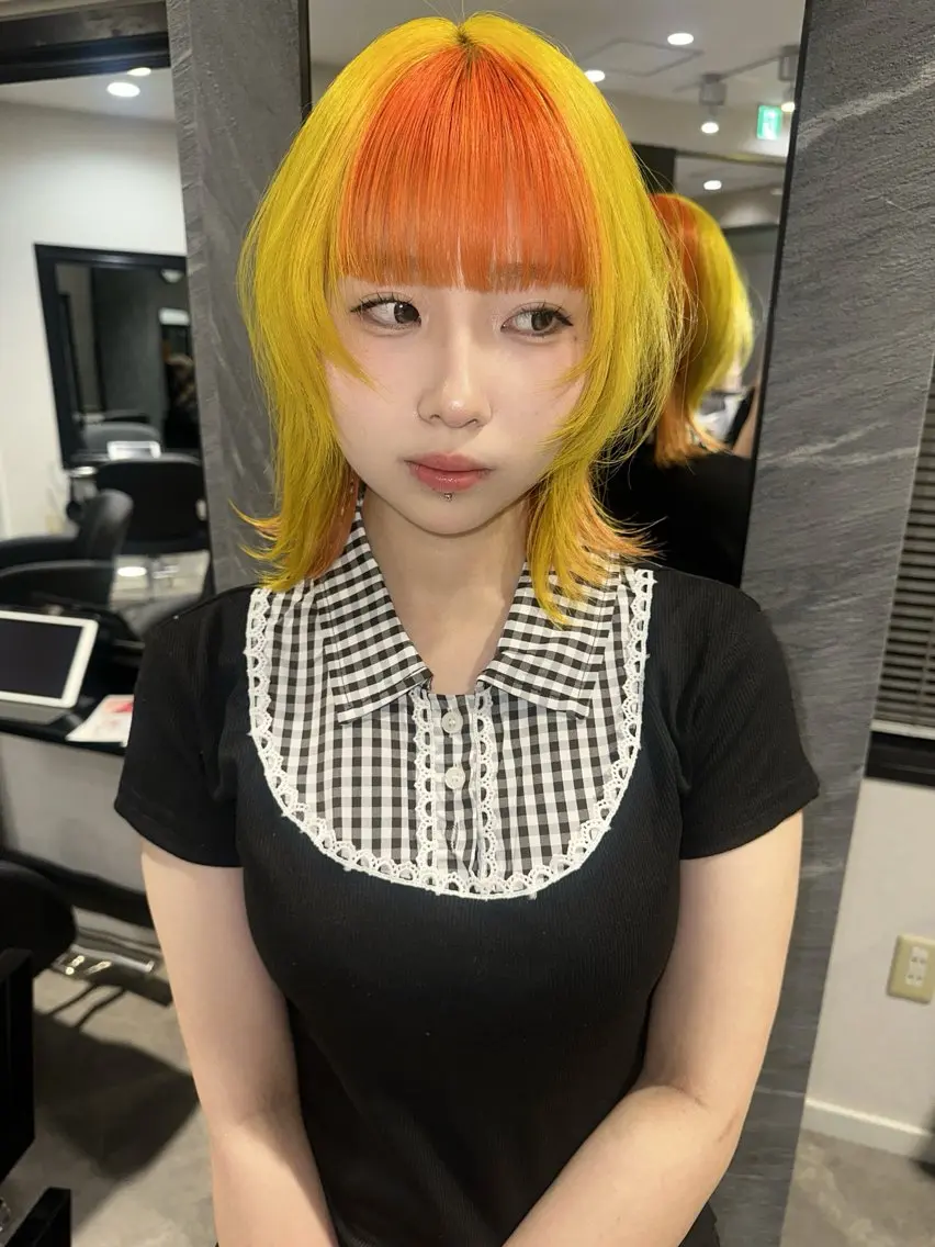 ショート ヘアカラー ヘアセット 梅田/カラーモデル Ubuのヘアスタイル