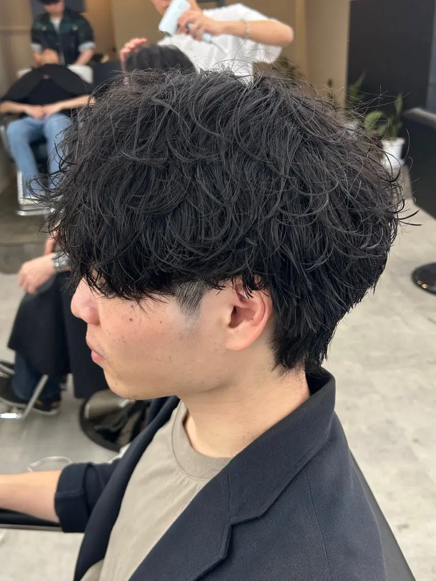ショート メンズ メンズパーマ カット パーマ 【横浜メンズ特化】 💥りょうま💥のヘアスタイル