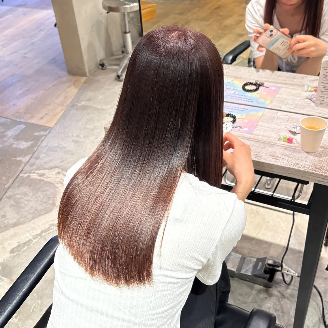 ロング カラー ヘアカラー トリートメント ヘアセット 🫧ハイトーン×艶 カラー🫧 Rionのヘアスタイル