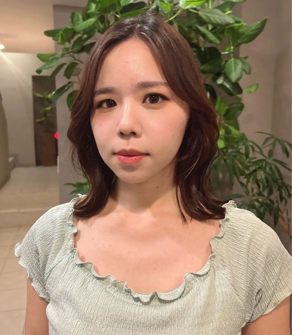 セミロング カラー カット ヘアカラー トリートメント 似合わせカット/ 艶カラー/いらみなのヘアスタイル