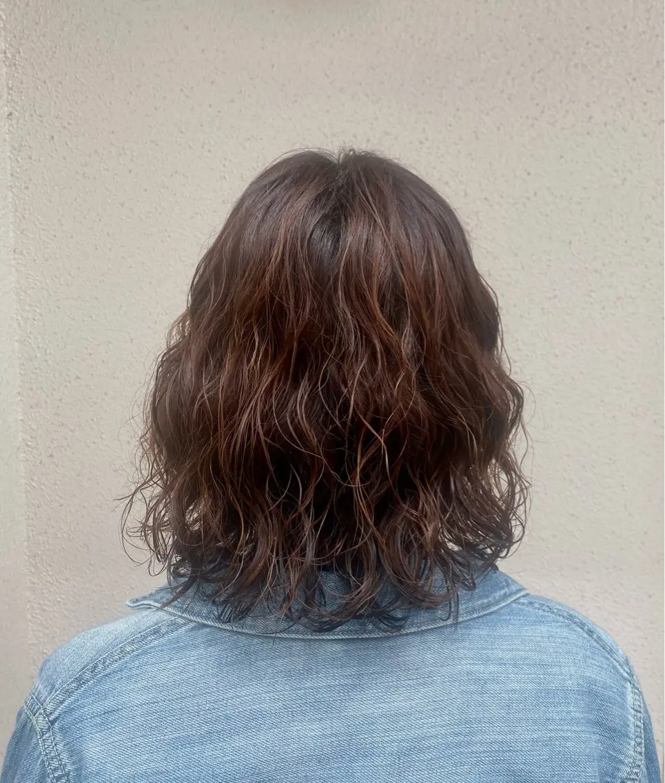 ミディアム パーマ LiC えりのヘアスタイル
