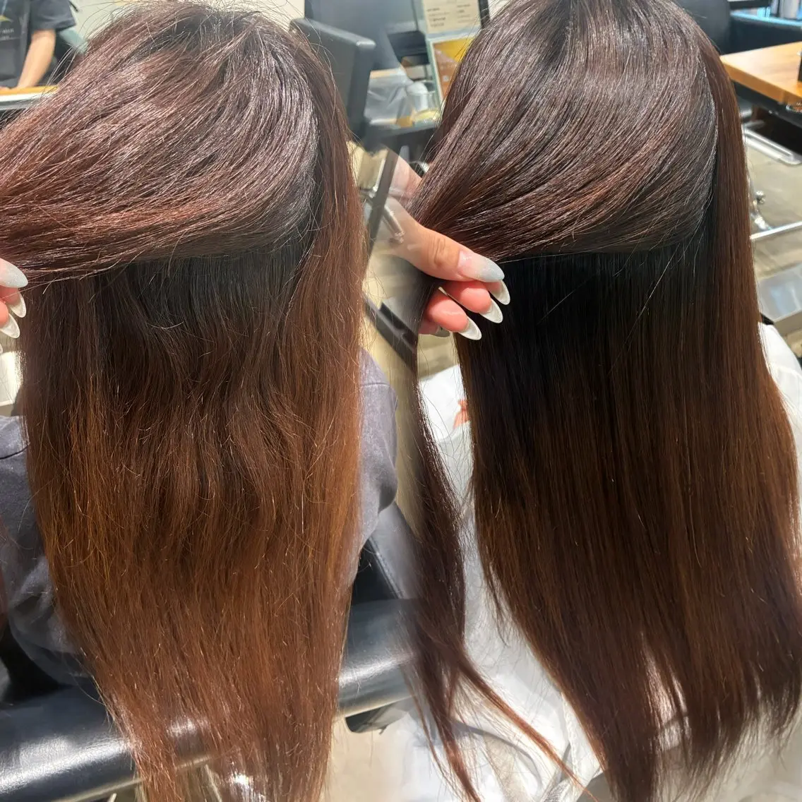 ロング 縮毛矯正 縮毛矯正 nakatani mizukiのヘアスタイル
