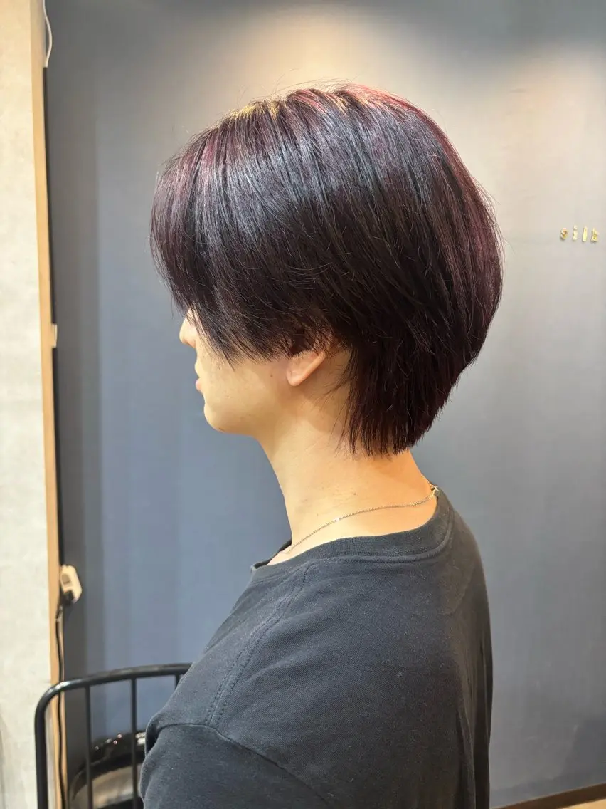ショート メンズ ヘアカラー silk🐶 ayaneのヘアスタイル