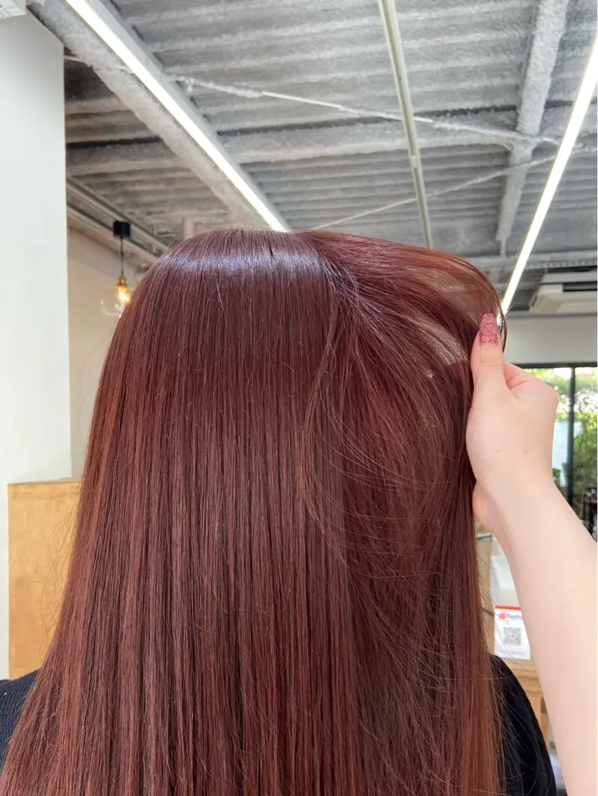 ロング カラー ブリーチ ブリーチなしカラー ヘアカラー トリートメント mana/ブリーチ なし/ベージュ/暖色のヘアスタイル