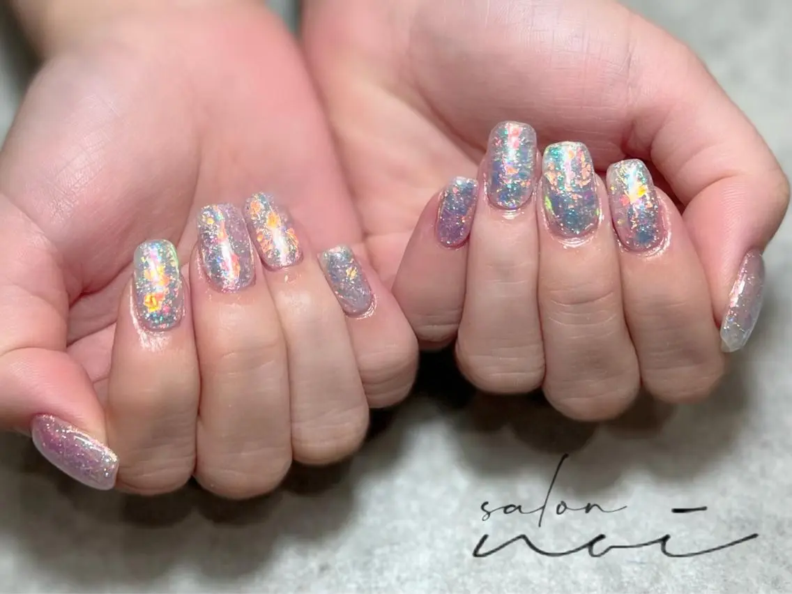ネイル 氷ネイル・うるうるネイル ハンドネイル salon noiのネイルデザイン