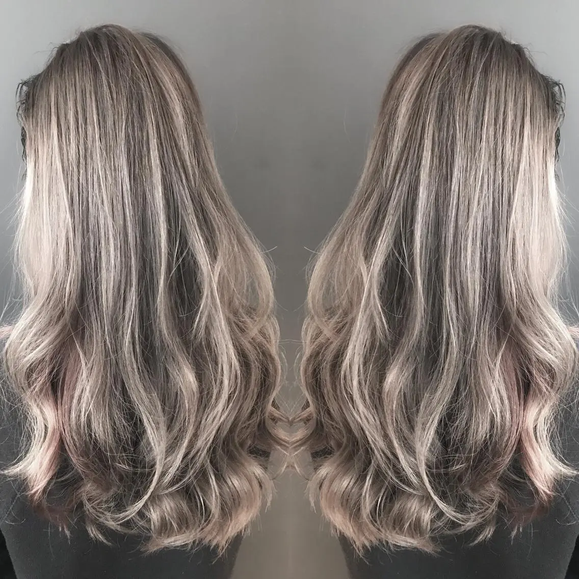ロング カラー ハイトーンカラー パープルカラー シルバー BOX mico.のヘアスタイル